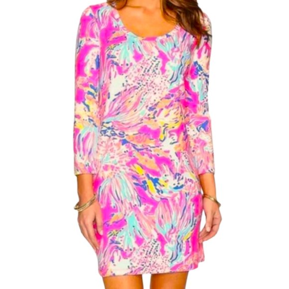Lilly Pulitzer Dresses & Skirts - Lilly Pulitzer Devon Shift tunic dress in Tiki Pink Sunken Treasure  print L